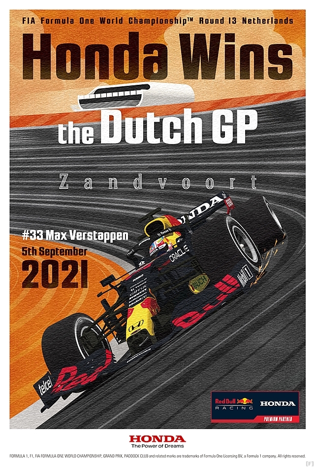 ホンダ、オランダGP優勝記念ポスター公開 | F1News | Formula Web -F1